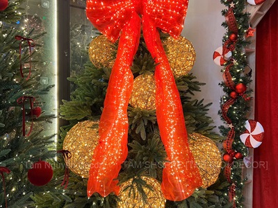 Trái châu Noel thép quấn đèn Led cỡ lớn [Nhiều cỡ - tỉ mỉ] TRAICHAU-42